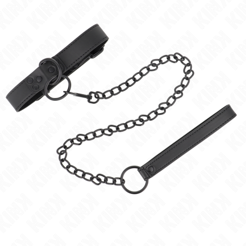 KINK – COLAR COM TRELA ESCURA 65 CM AJUSTÁVEL 37-54 CM X 3 CM