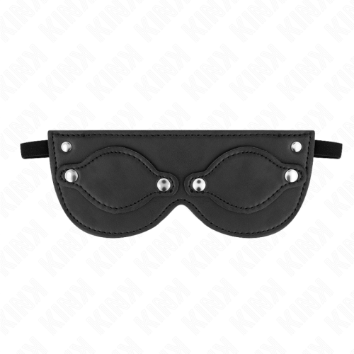 KINK – MÁSCARA DE COURO COM COBERTURAS DE OLHOS DESTACÁVEIS 22 x 9 CM
