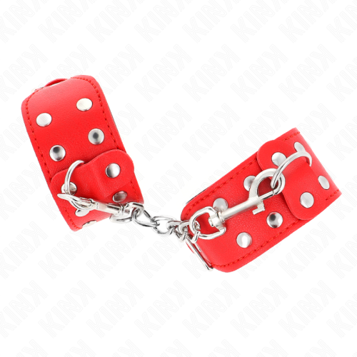 KINK – PULSEIRAS COM LINHA DUPLA DE PREGOS AJUSTÁVEIS VERMELHO