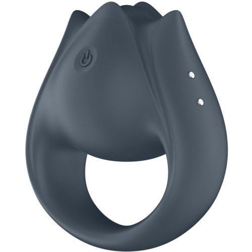 SATISFYER – PERFECT PAIR 2 MULTIVIBRANTES 2 EM 1 ANEL PARA P?NIS E ESTIMULADOR DE DEDO CINZA