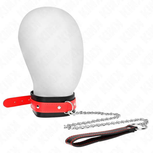 KINK – COLAR COM ALÇA VERMELHA 65 CM AJUSTÁVEL 36-43 CM X 5 CM