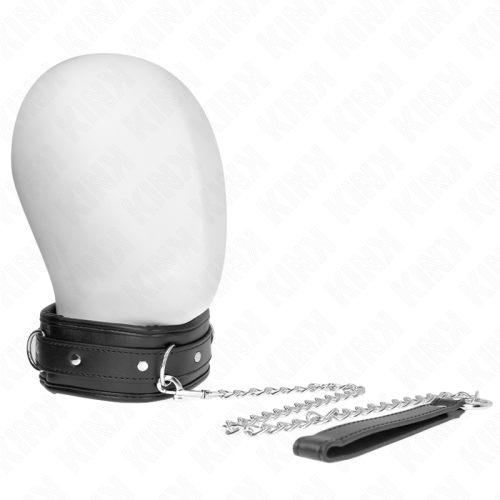 KINK – COLAR COM ESPONJA ALÇA DE IMITAÇÃO DE COURO MODELO 3 AJUSTÁVEL 37-54 CM X 3 CM