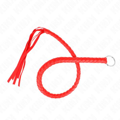 KINK – CHICOTE DE SERPENTE COM ANEL DE MÃO VERMELHO 65 CM