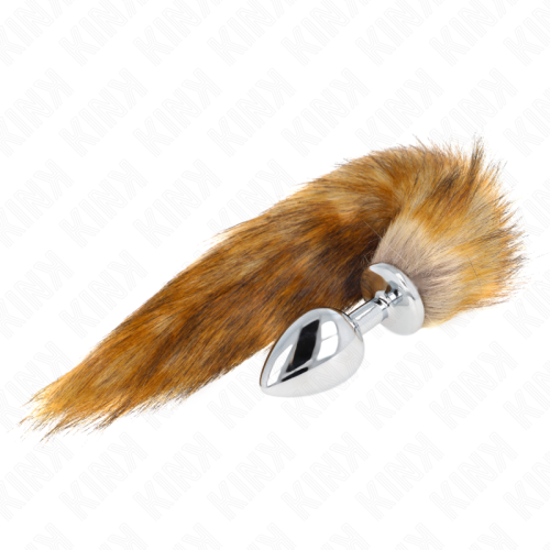 KINK – PLUG ANAL TAMANHO L 10 X 4 CM COM CAUDA SINTÉTICA 40 CM MARROM