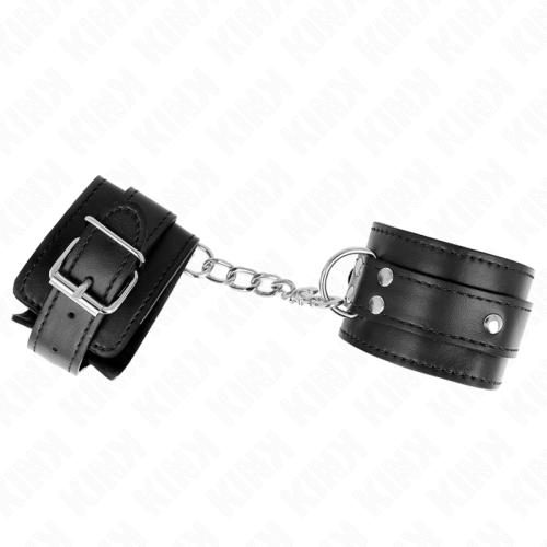 KINK – 3 RETENÇÕES DE PULSO D-RING AJUSTÁVEIS PRETO 17,5-25 CM X 6 CM