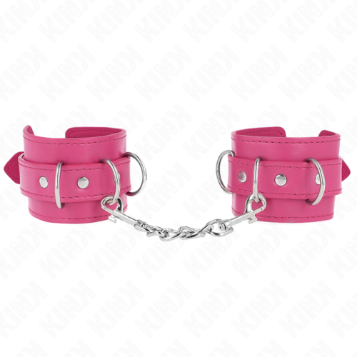 KINK – 3 RETENÇÕES DE PULSO D-RING AJUSTÁVEIS ROSA 17,5-25 CM X 6 CM