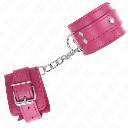 KINK – 3 RETENÇÕES DE PULSO D-RING AJUSTÁVEIS ROSA 17,5-25 CM X 6 CM