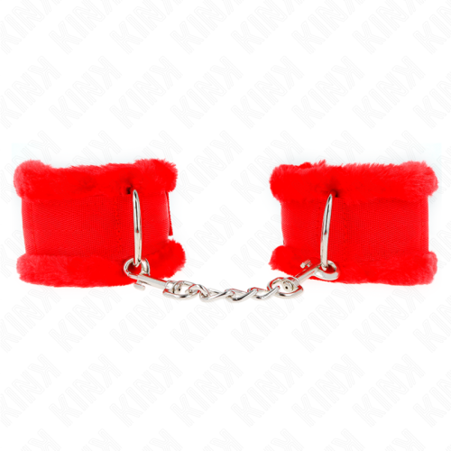 KINK – PULSO FORRO PELUDO VERMELHO AJUSTÁVEL 17-31 CM X 7 CM