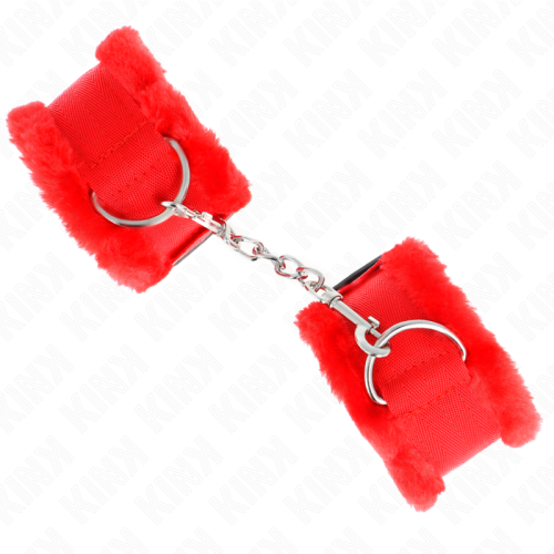 KINK – PULSO FORRO PELUDO VERMELHO AJUSTÁVEL 17-31 CM X 7 CM