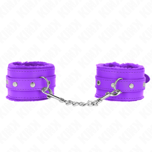 KINK – PULSO FORRO DE PELE PREMIUM ROXO COM CINTO ROXO AJUSTÁVEL 17-29 CM X 6 CM