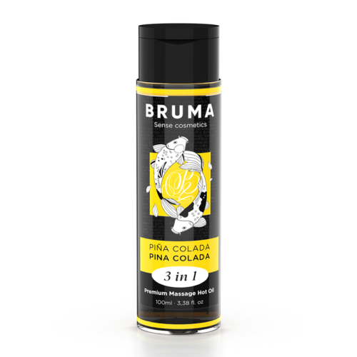 BRUMA – ÓLEO DE MASSAGEM PREMIUM EFEITO CALOR SABOR PINA COLADA 3 EM 1 – 100 ML