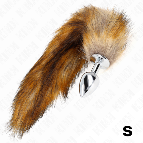 KINK – PLUG ANAL TAMANHO S 7 X 3 CM COM CAUDA SINTÉTICA 40 CM MARROM