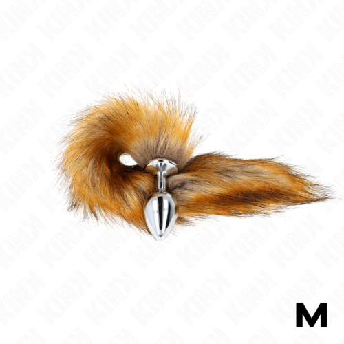 KINK – PLUG ANAL TAMANHO M 8 X 3,5 CM COM CAUDA SINTÉTICA 40 CM MARROM