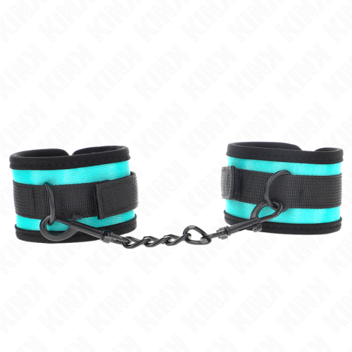 KINK – GANCHO E LOOP NYLON BIND PULSO PRETO-AZUL AJUSTÁVEL 18-32 CM X 5 CM