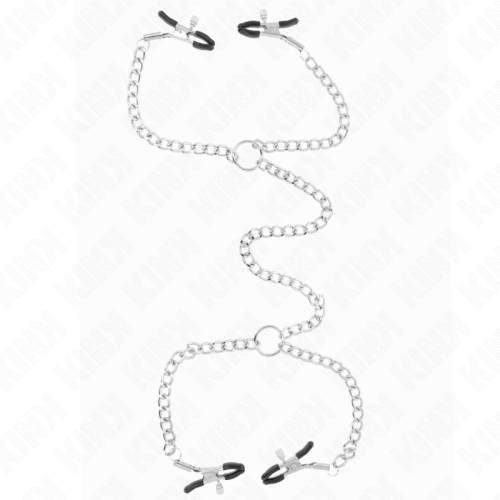 KINK – 4 PINÇAS DE CORRENTE 32 CM COM PEQUENAS CORRENTES 14 CM