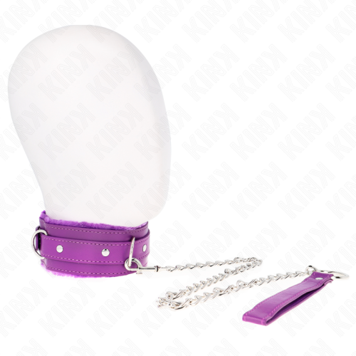 KINK – COLAR COM TRELA 65 CM COM RESTRIÇÕES ROXO 36-42 CM X 5,5 CM