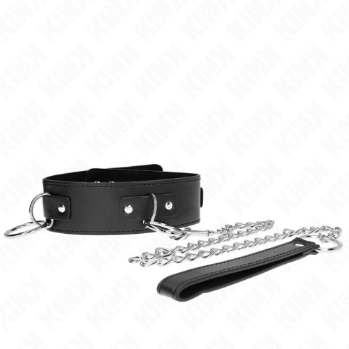 KINK – COLAR COM TRELA 65 CM 3 ANÉIS MODELO 2 AJUSTÁVEL 36-43 CM X 5 CM