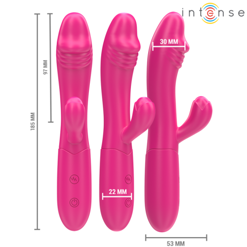 INTENSE – IVY VIBRADOR FLEXÍVEL 10 VIBRAÇÕES COM LÍNGUA ESTIMULANTE ROSA