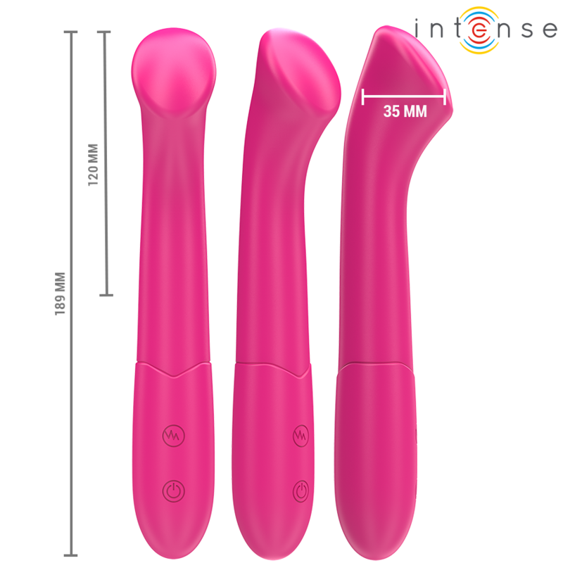 INTENSE – PATY VIBRADOR 19 CM FLEXÍVEL 10 VIBRAÇÕES MODELO 2 ROSA