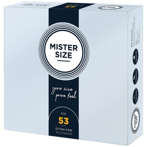 MISTER SIZE – PRESERVATIVO TAMANHO M 53 MM (36 UNIDADES)