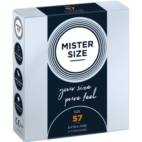 MISTER SIZE – PRESERVATIVO TAMANHO L 57 MM (3 UNIDADES)
