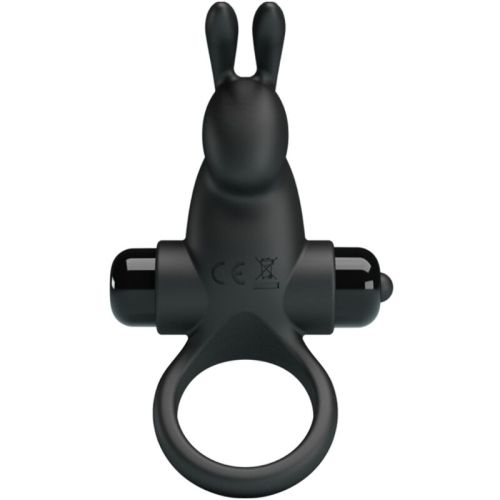 PRETTY LOVE – ANEL VIBRATÓRIO + ESTIMULADOR DE CLITÓRIS DE COELHO 10 VIBRAÇÕES PRETO