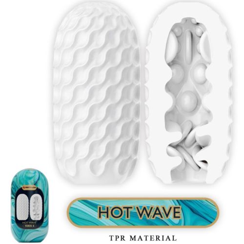 PRETTY LOVE – MASTURBADOR MASCULINO HOT WAVE SILICONE BRANCO
