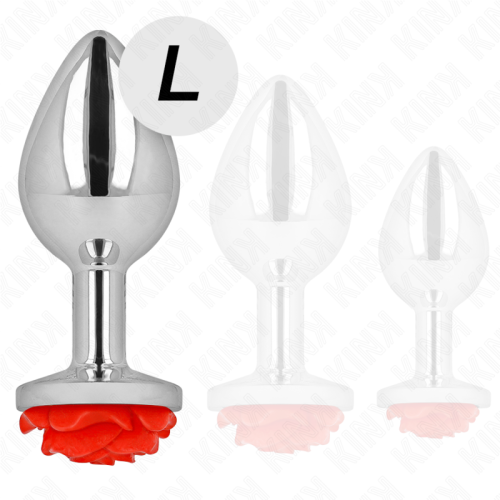 KINK – PLUG ANAL ROSA VERMELHO TAMANHO L