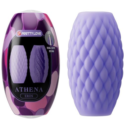 PRETTY LOVE – MASTURBADOR MASCULINO SILICONE ATHENA EROS ROXO
