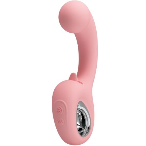 PRETTY LOVE – ERYNNYES VIBRADOR PONTO G + ESTIMULADOR DE CLITÓRIS 10 VIBRAÇÕES ROSA