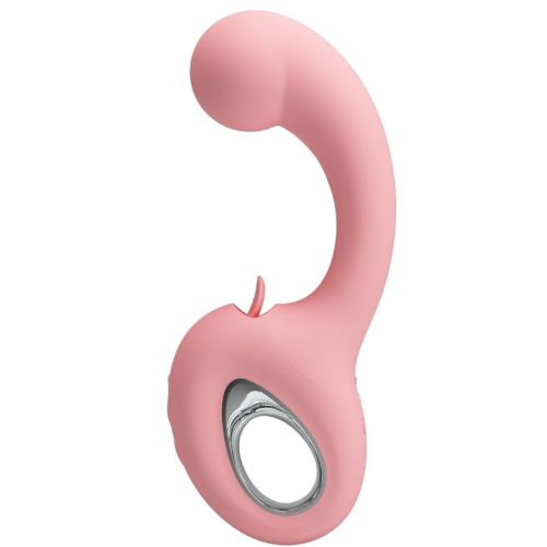 PRETTY LOVE – ERYNNYES VIBRADOR PONTO G + ESTIMULADOR DE CLITÓRIS 10 VIBRAÇÕES ROSA
