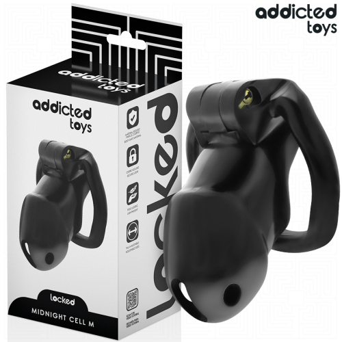 ADDICTED TOYS LOCKED – GAIOLA PENIANA MINDNIGHT CELL, TAMANHO M