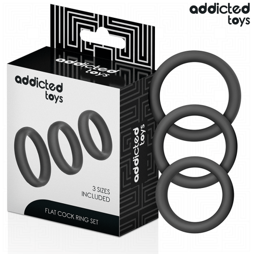 ADDICTED TOYS – CONJUNTO DE ANÉIS PLANOS DE SILICONE