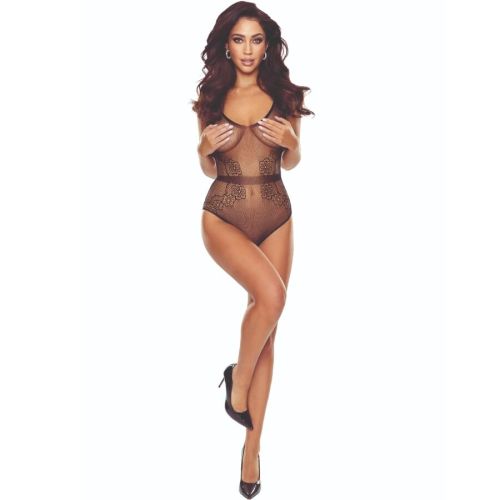 PASSION – BS115 BLACK GRID BODYSTOCKING