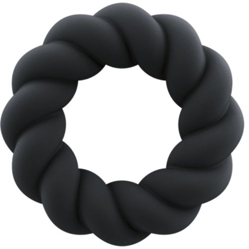 ROCKS-OFF – ANEL MASTURBADOR DE SILICONE PRETO TWIST