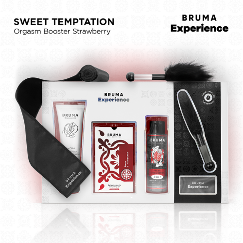 BRUMA XPERIENCE – KIT TENTAÇÃO DE MORANGO DOCE COM POTENCIALIZADOR DE ORGASMO