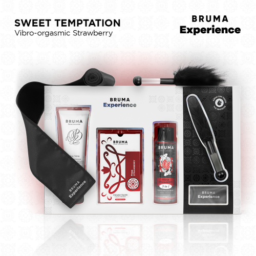 BRUMA XPERIENCE – KIT DE TENTAÇÃO VIBRO-ORGÁSMICA DE MORANGO DOCE