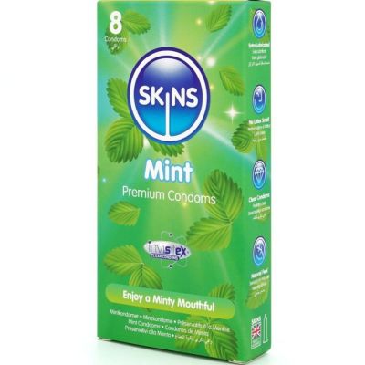 SKINS – PRESERVATIVOS MINT PREMIUM PACOTE COM 8