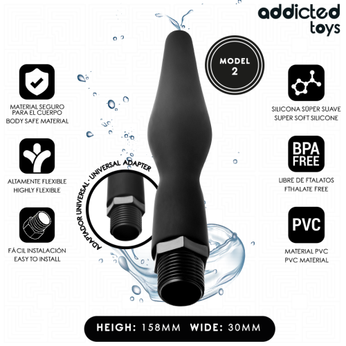 ADDICTED TOYS – LIMPADOR ANAL COM ADAPTADOR UNIVERSAL MODELO 2