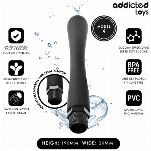 ADDICTED TOYS – LIMPADOR ANAL COM ADAPTADOR UNIVERSAL MODELO 4