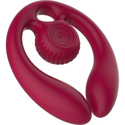 SNAIL VIBE – GIZI DUO ESTIMULADOR DE CASAIS COM CONTROLE REMOTO BURGUNDY