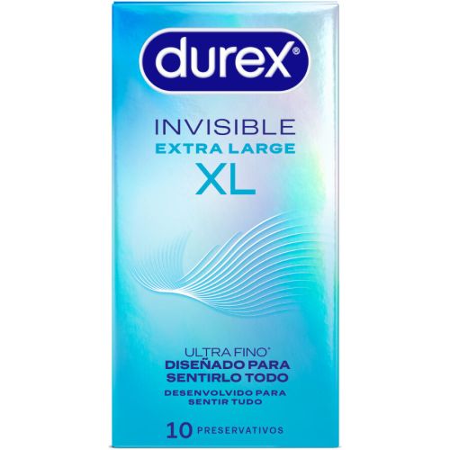 DUREX – PRESERVATIVOS INVISÍVEIS XL 10 UNIDADES