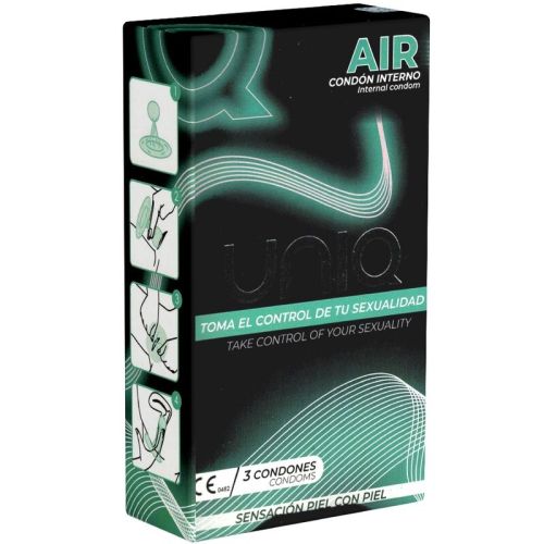UNIQ – AIR SEM L?TEX CONDOM?NIO FEMININO 3 UNIDADES